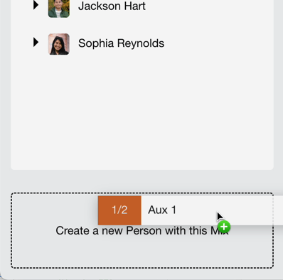 2. Save settings to a new Person